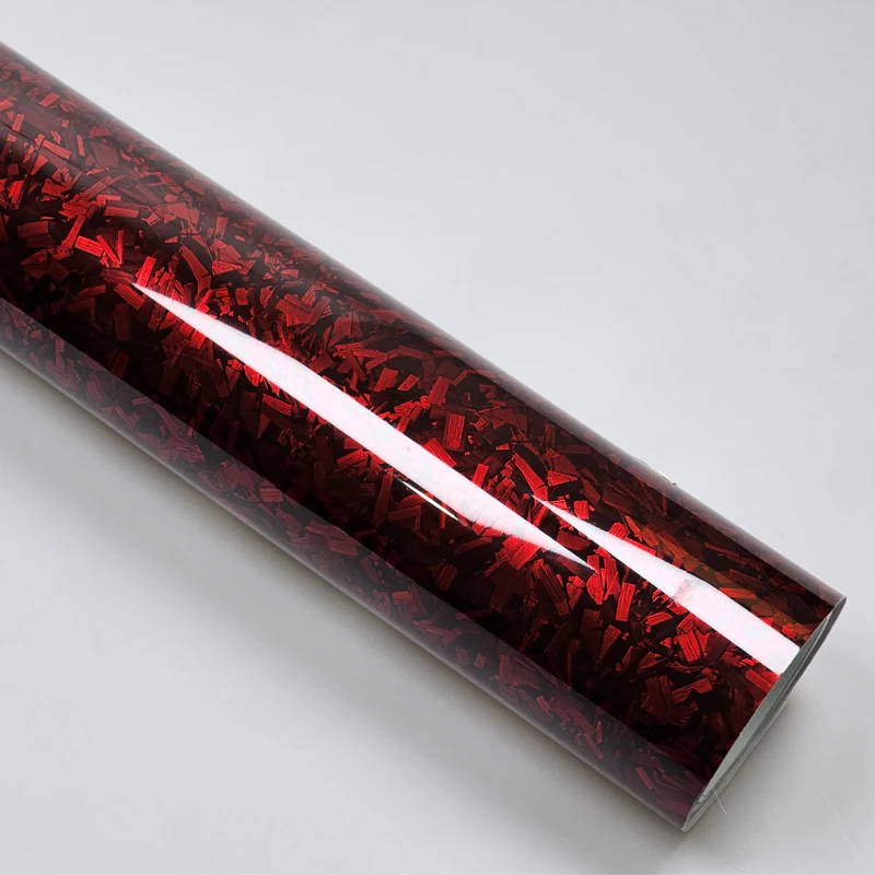 Carbon fiber vinyl wrap High Glossy Black Gold Silver Red Forged Carbon Fiber Vinyl Wrap Film Adhesive Motorcycle Scooter Car Decal Wrapping