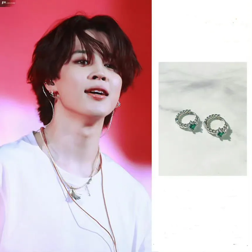 Jimin Earrings Carving Red | Jimin Accessories 2022 | Jimin