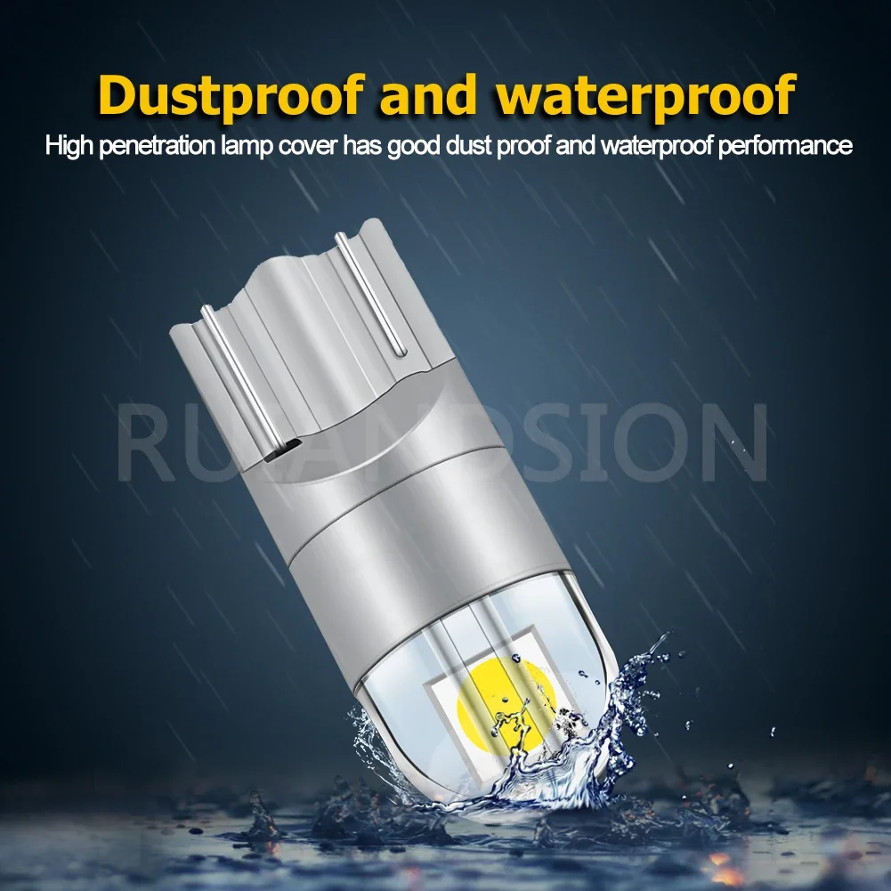 4/10PCS Ruiandsion T10 194 W5W LED Bulbs 3030 2SMD Canbus Car License Plate Lamp Dome Read DRL Bulb Style 6000K 4300K 6V 12V 24V