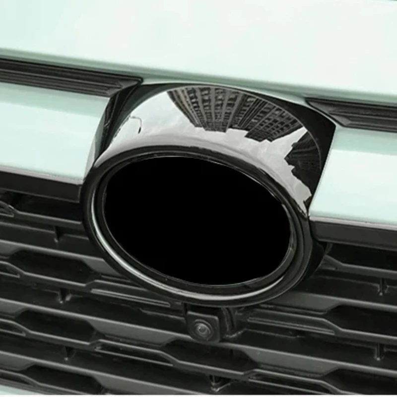 Toyota RAV4 RAV 4 XA50 2019-2021 2022 2023 ABS 블랙 자동차 앞 프레임 마크 그릴 그릴 엠블럼 배지 로고 커버 트림 스티커