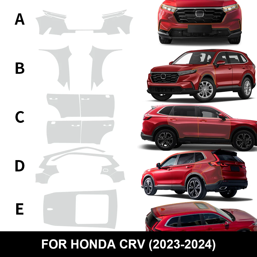 

Pre Cut Car PPF for Honda CRV CR-V 2023-2024 Paint Protection Film Transparent Wrap 8.5Mil Clear Kit Body Sticker Anti-Scratch