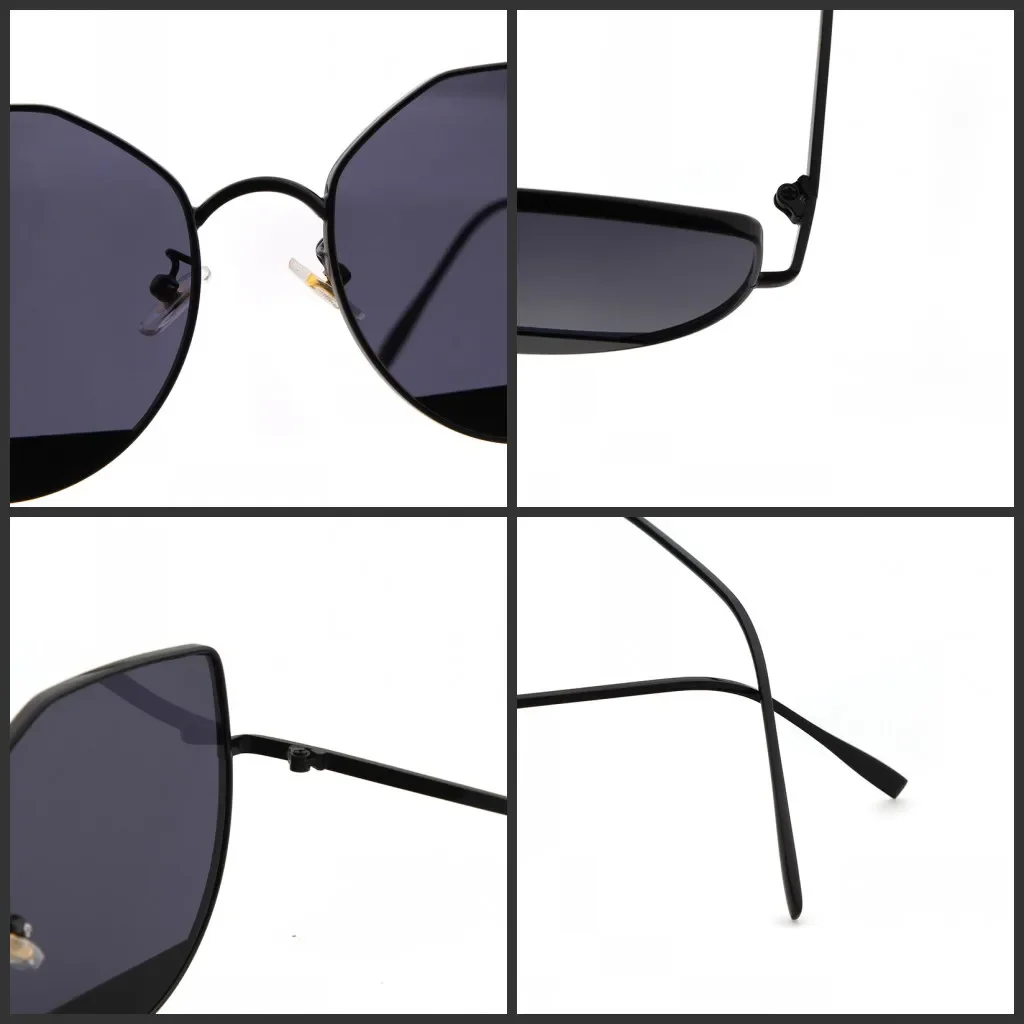 Cat Eye Sunglasses Women Metal Frame Classic Sun Glasses