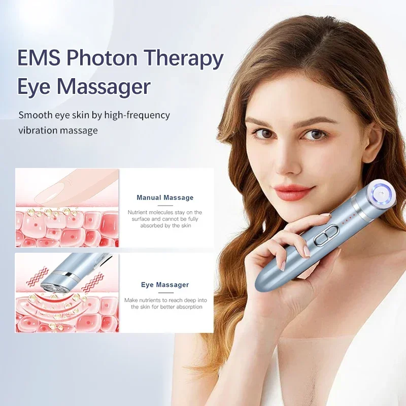 Eye Beauty Massage Machine R&F Anti-aging Fine Line Beauty Wrinkle Removal Skincare Eye Vibration Massager Facial Skincare 16 8v professional tiling tool machine lithium battery paving artifact floor vibration power tools wall tiling automatic tool