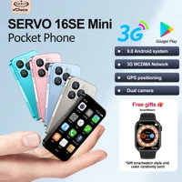 SERVO Mini Smartphone Free Gifts,3" HD Display 3G WCDMA 2GB+16GB Dual SIM Card Android Small Mobile Phone Face Unlock Play Store