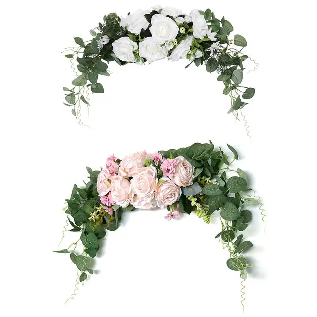 Megjeleníti Az Ünnepi Dekoráció Parti Fali Ünnepség Hamis Növényi Ív Mesterséges Virágvirág - Image 3