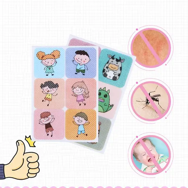 108Dos Rajzfilm-Állati Minta Szúnyogmatricák Gyerekek Szúnyogtaszító Javítások Anti-Szériaellenes Matricák Rovarriasztó Matrica - Image 5