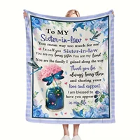 Warm Flower Pattern Letter Blanket Thank You Blanket For Sister-In-Law Special Gift For Sister-In-Law Sofa Bedroom Available 2