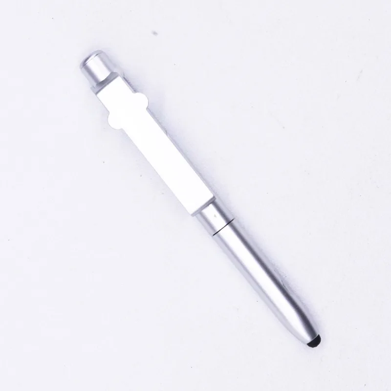 Portable Four in One Multifunctional Touch Pen, Ballpoint Pen, LED Light, and Practical Phone Holder for Offices and Schools