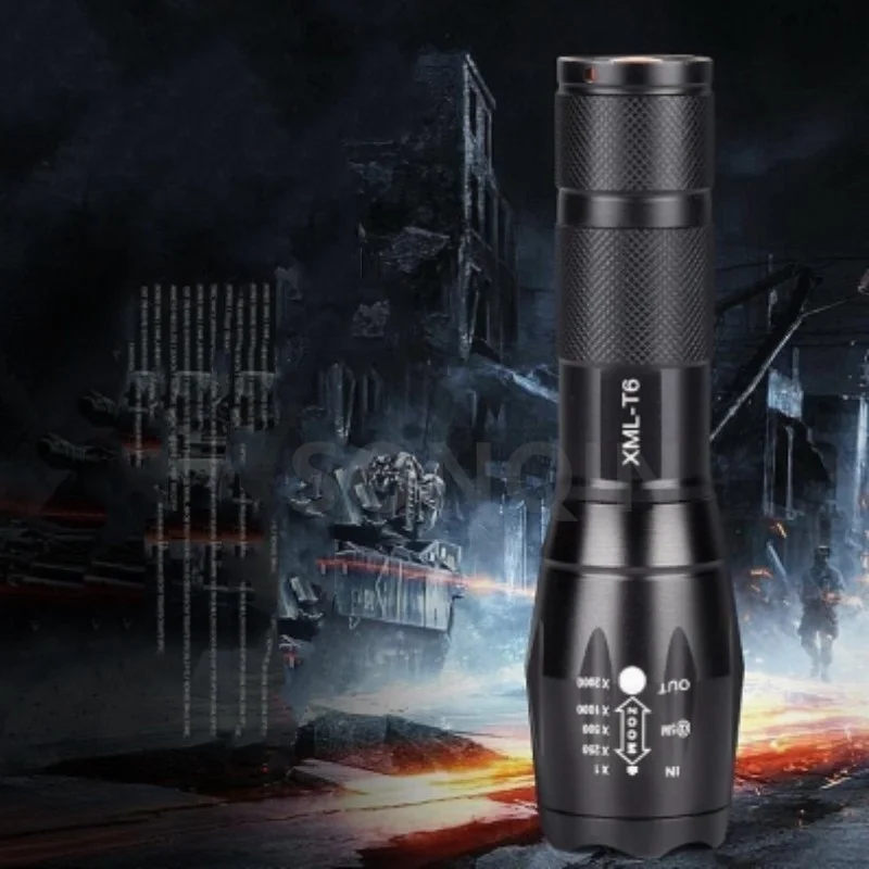 Description Picture 3 of itemAdjustable Focus Mini Flashlight T6 L2 6000 Lumens LED Flashlight Torch Lantern 18650 Rechargeable Torch Linterna LED Mount