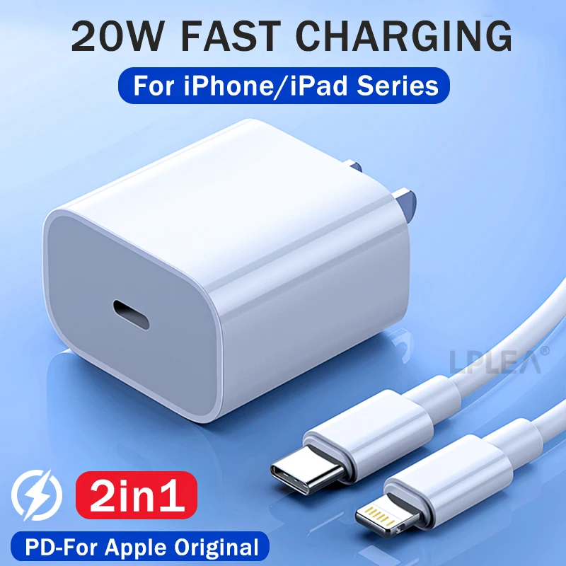 Original 20w Usb C Quick Charge Eu/us Charger For Iphone 14 Plus 11 12