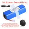 9800mAh 14.4V Robot Vacuum Cleaner Sweeper Replacement Batteries For Ecovacs Deebot X1 Ozmo T5 T8 T9 950 DX9G DX93 DX96 DLX11-54 1