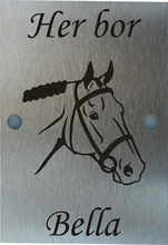  Customized Horse Plaque Personalised Stable House Name Door Aluminum-plastic Composite Board Plaque Silver Gold 