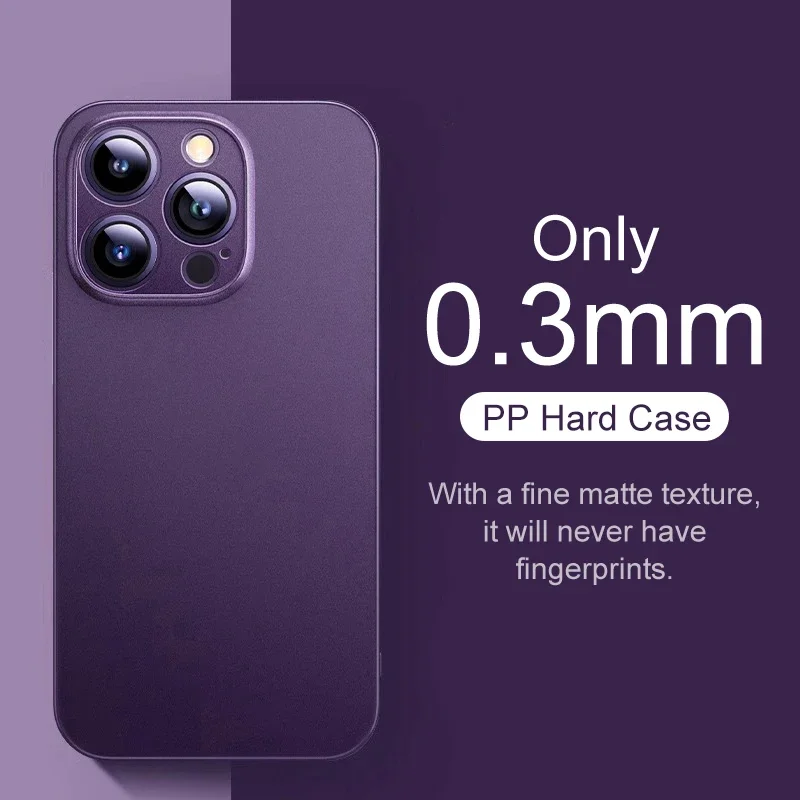 Ultra-Thin Clear Matte Hard Case - 0.3mm Solid Color Cover