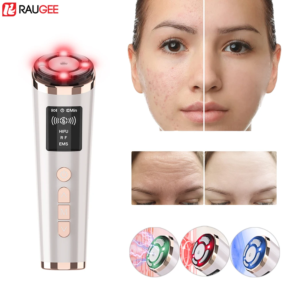 Hifu Face Lifting Mini Radiofrequenza Facciale Microcorrente Facciale Radiofrequenza Sollevamento Ad Ultrasuoni Rf Massaggio Ad Alta Frequenza