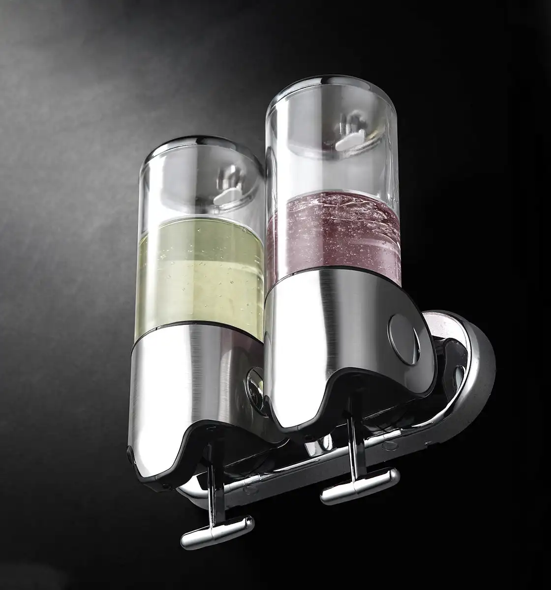 Bathroom Liquid Soap Dispenser Single/double/triple Wall Mount Soap Shampoo Gel Shower Liquid Container for Bathroom Accessories 5