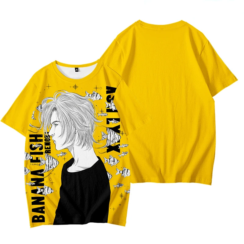 Fashion BANANA FISH T-shirt Boy girls Short Sleeve Summer Tshirt Women men kids O Neck T Shirt Tee Tops