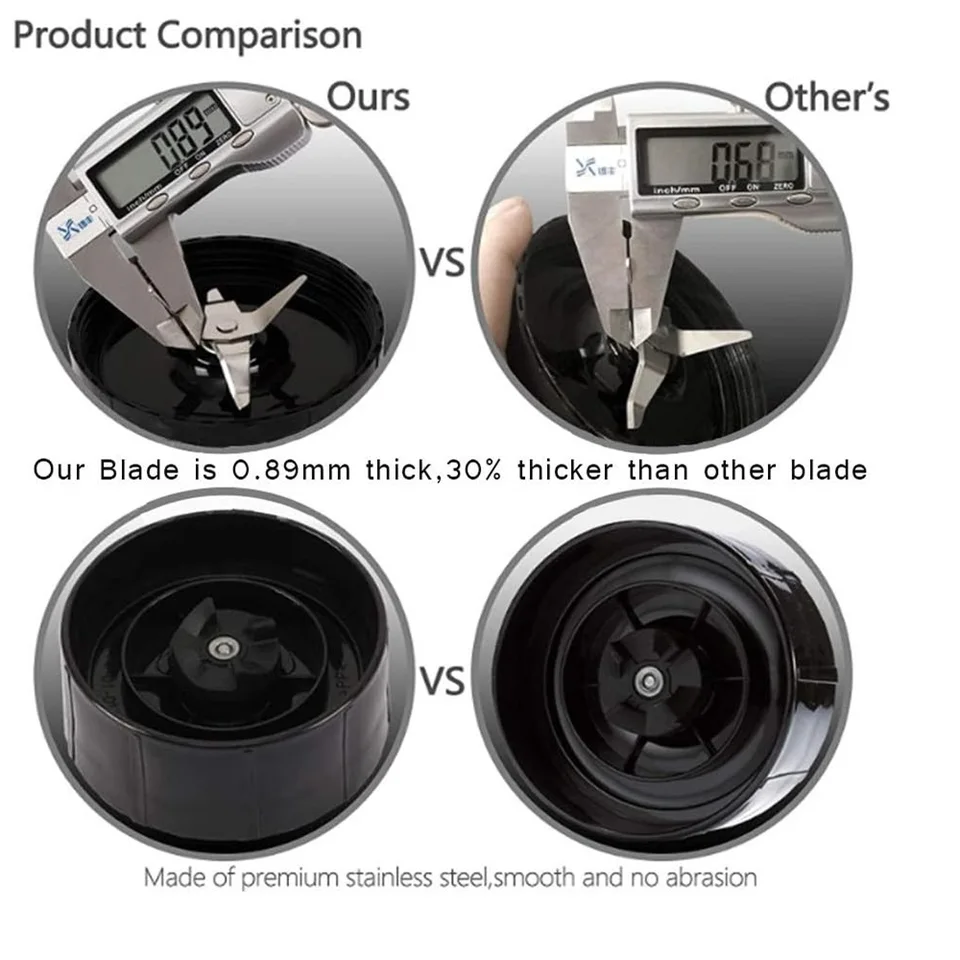 Replacement Cross Blade For Magic Bullet / NutriBullet Type Blenders - Extractor Blade Assembly With Clutch Gear - View #7