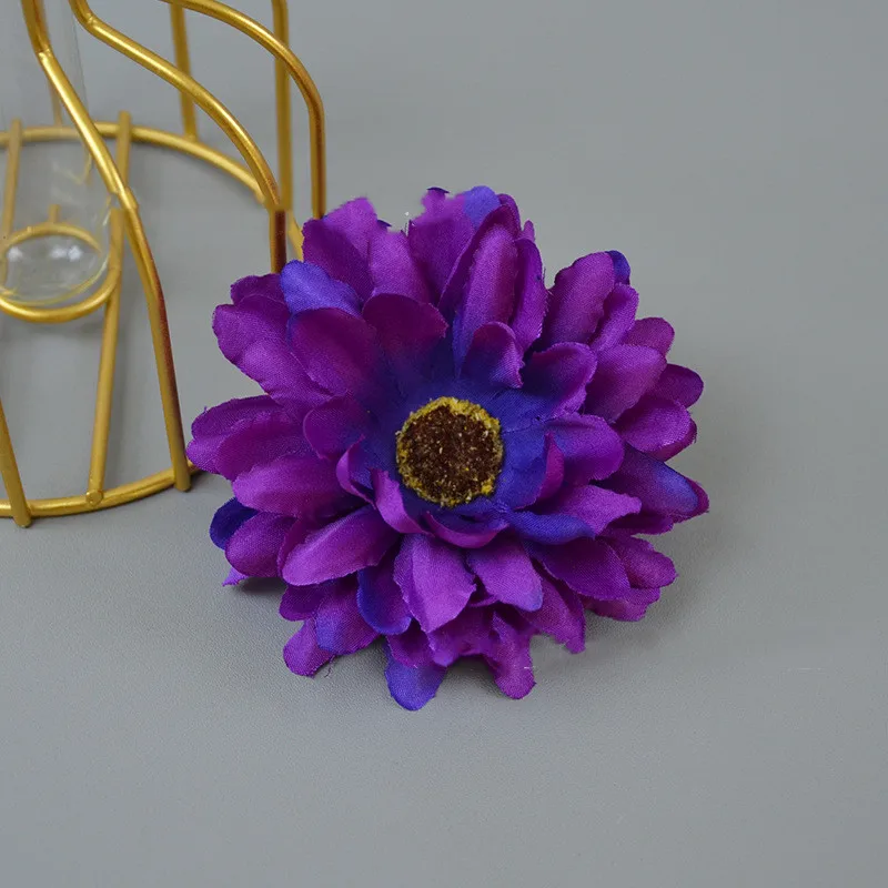 가정용 인공 실크 꽃 국화, 웨딩 부케 장식, DIY 화환 액세서리, 축제 용품, 8.5cm, 50 개