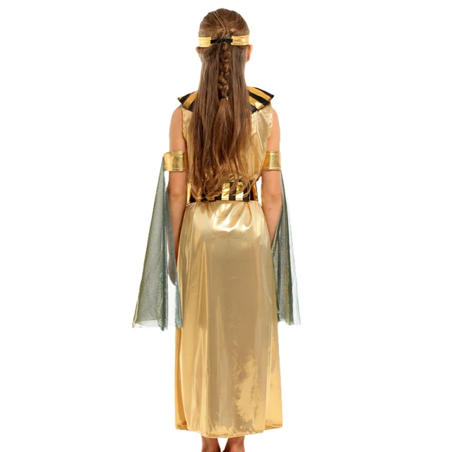 Halloween Girl Women Adult Costume Suit Men's Dress Prom Cosplay Egyptian King Headwear Golden Egyptian Pharaoh - Image 2