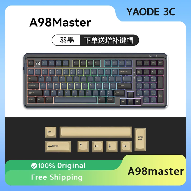 

Механическая клавиатура Dareu A98Master, трехрежимная Беспроводная Bluetooth клавиатура с технологией Hot Swap, RGB, под заказ, для офисных игр, клавиатура с 97 клавишами в подарок