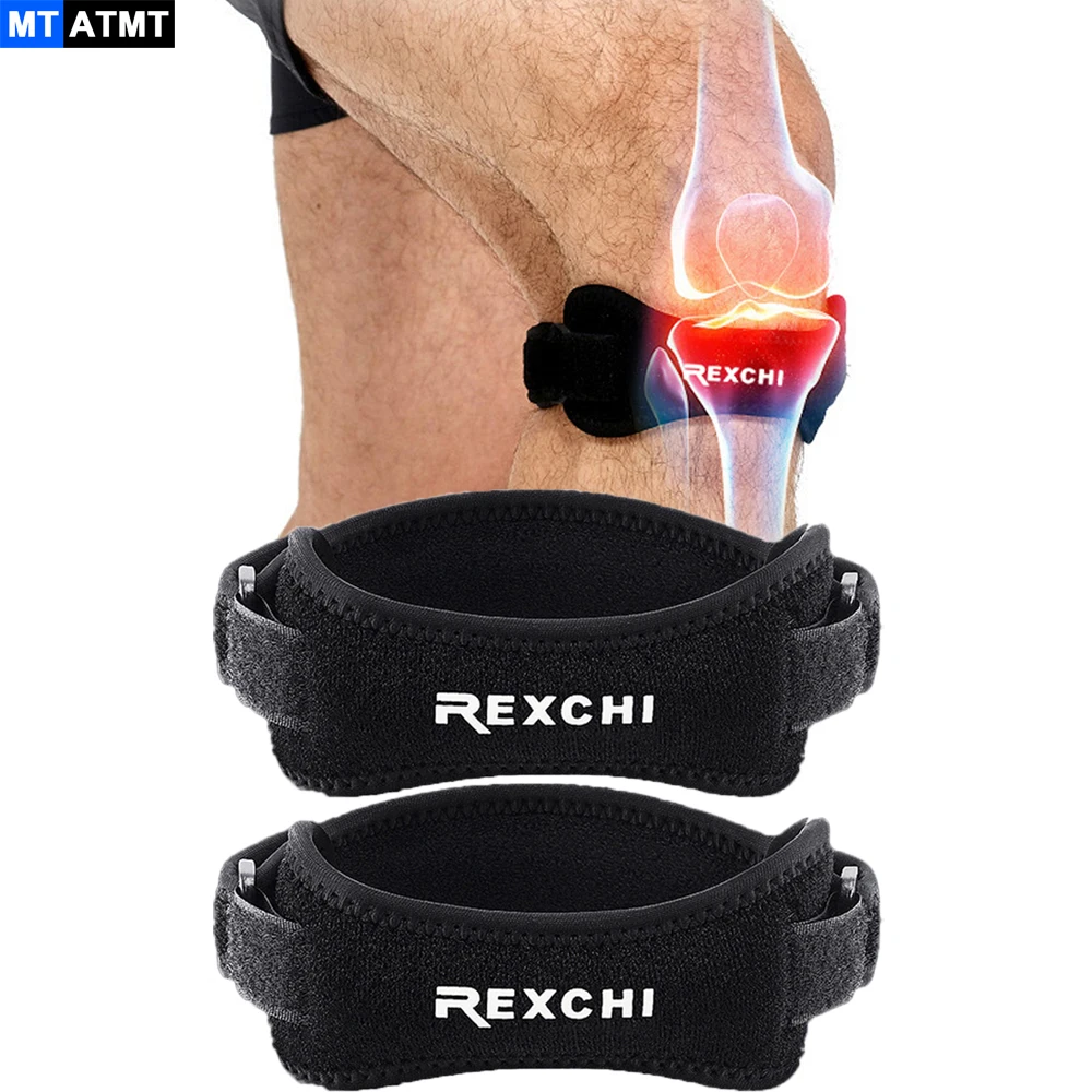 1Pair Adjustable Patella Knee Tendon Strap Pad Knee Pain Relief Patella