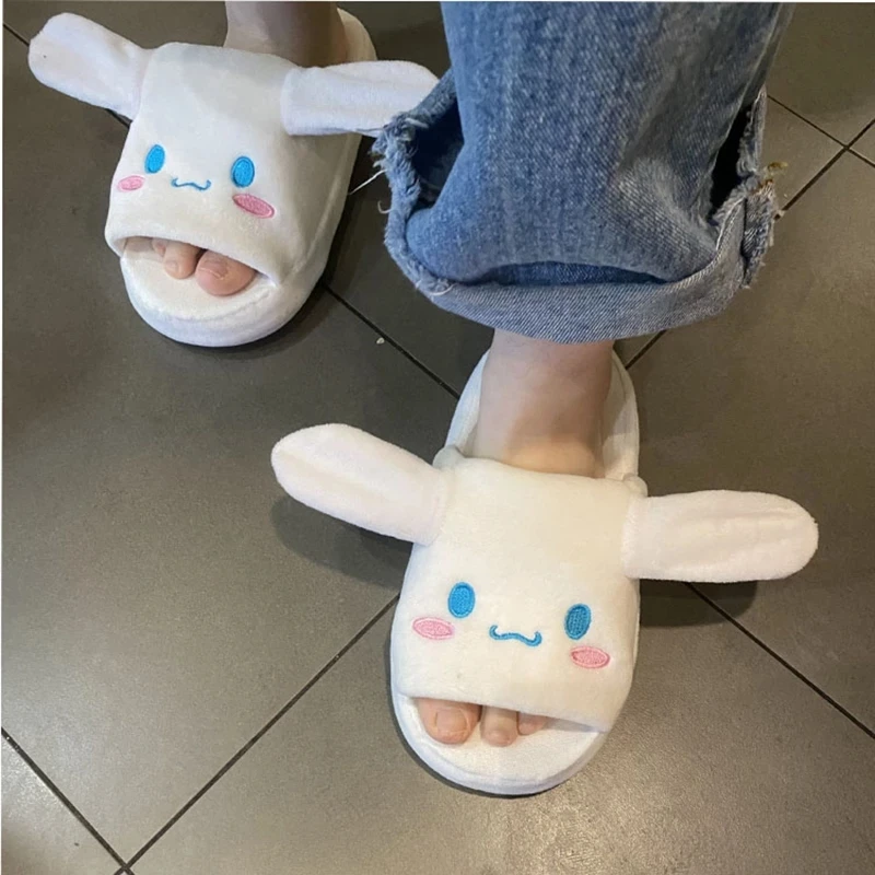 24Hours Shipping Cotton Slippers with Moving Ears Funny Cartoon Comfortable and Warm A Special Christmas Gift for Friends