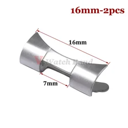 Curved End Stainless Steel Adapter for Watch Strap Connector Accessories (16mm - 2pcs)