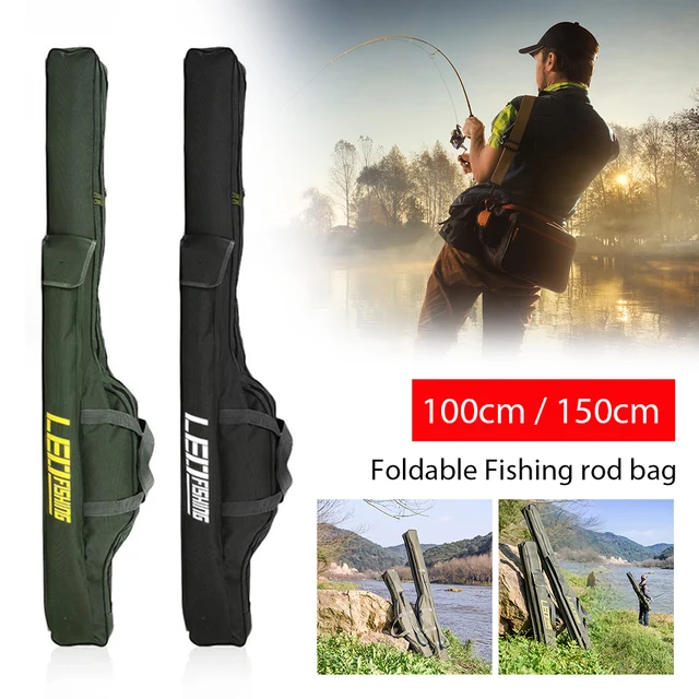 1M/1.5M Collapsible Fishing Rod Storage Bag Multi-function Fishing