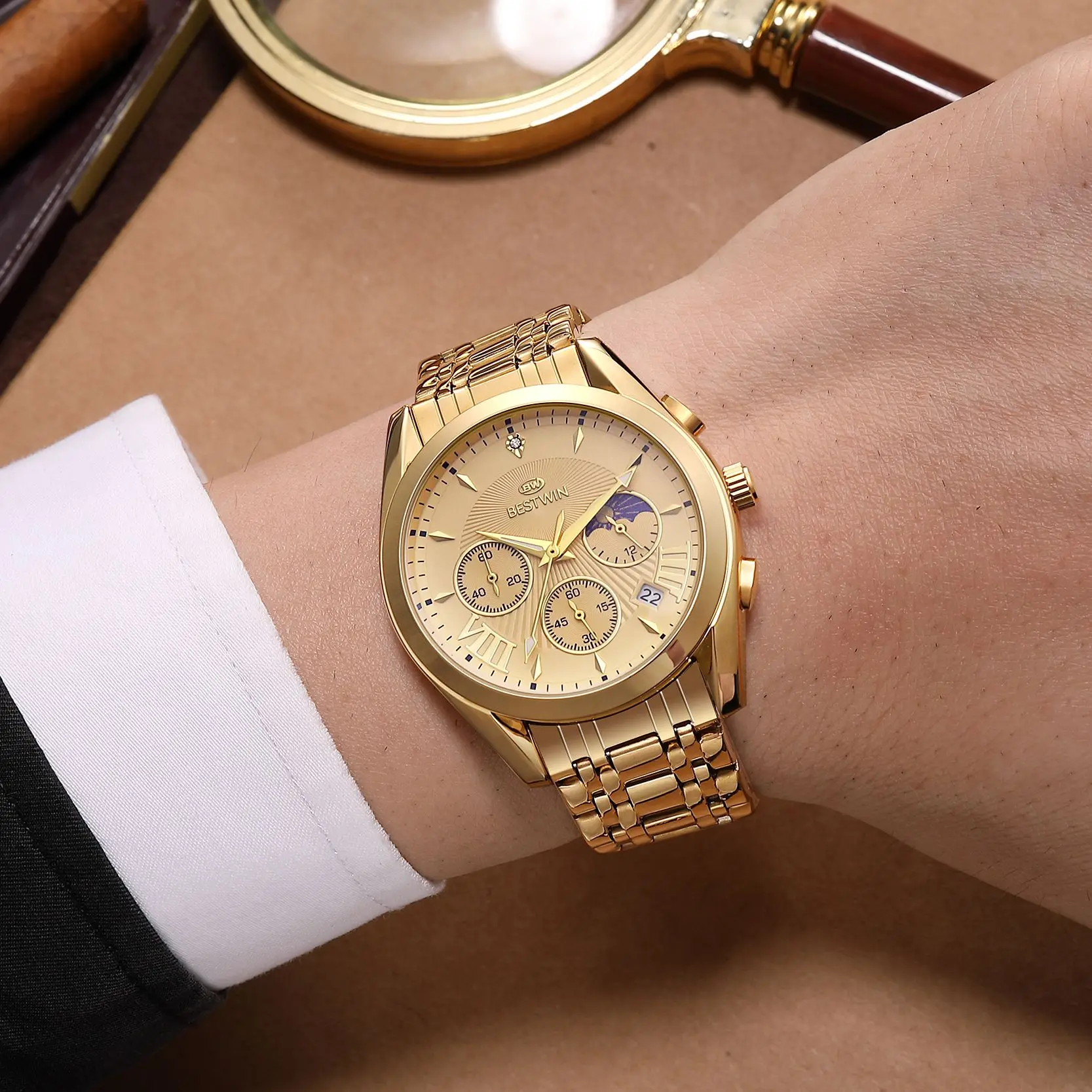 2023 Luxury Watch For Men Chronograph Waterproof Date Man Wristwatch Stainless Steel Men's Watches Quartz Clock New