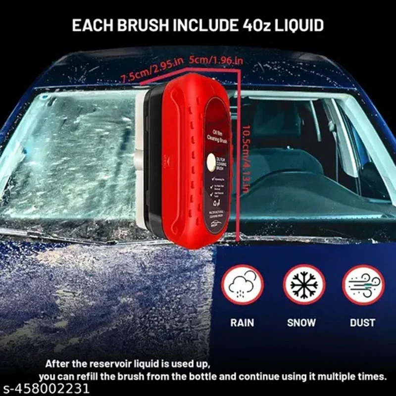 Car Windshield Oil Film Cleaner Glass Cleaning Board Car Glass Cleaner Brush Cleaning Wipe Board Glass Oil Film Remover 5