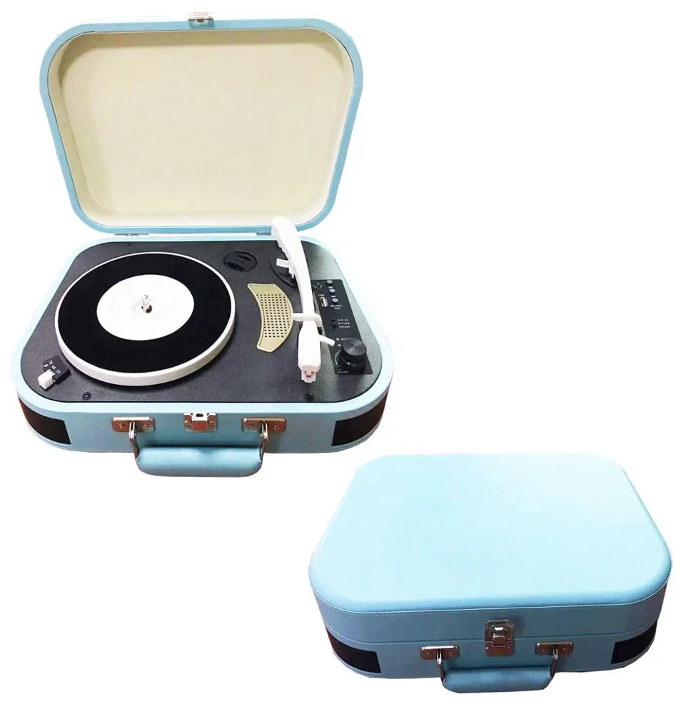 

BT turntable portable USB suitcase vinyl record music player