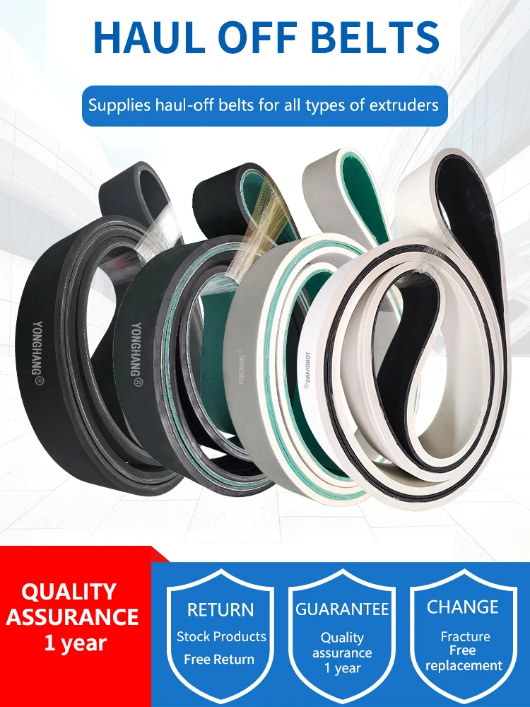 Description Picture 2 of itemCustom industrial extrusion cable puller caterpillar haul off rubber belt power transmission belts traction drive flat belts