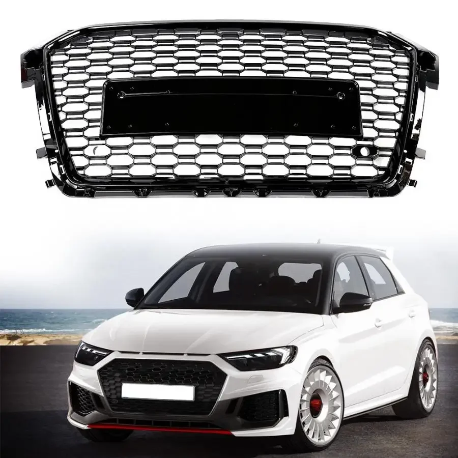 

Черный Автомобильный передний бампер решетка гриль для Audi RS1 2015 2016 2017 2018 автомобильные аксессуары быстрая доставка