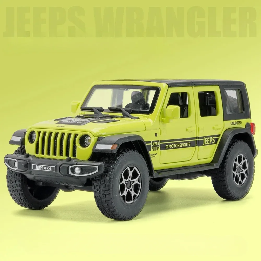 1:32 Jeep Wrangler Rubicon Off-road car Alloy Model Car Toy Diecasts Metal Casting Sound and Light Car Toys For Children Vehicle