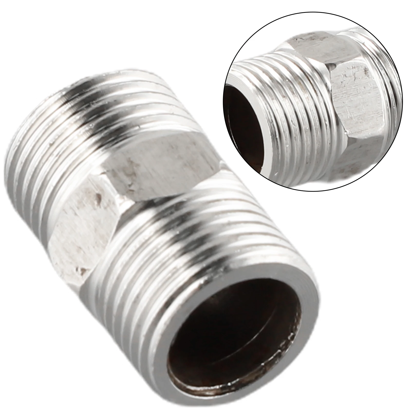 

Shower Hose Extension Stainless Steel For DIY Showers Bathrooms RVs Outdoor Showers 1/2inch To 1/2inch Shower Hose Extender