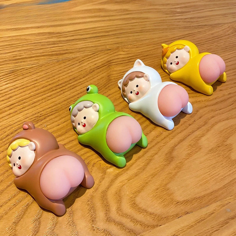 

Cartoon healing decompression can pinch Q bomb fart jun ornaments men and women creative car decorations fashion furniture