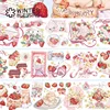 2m Laser Silvery PET Washi Tape Strawberry Transparent Roll Sticker Decorative Adhesive Tape For Scrapbooking Journal Stationery 3