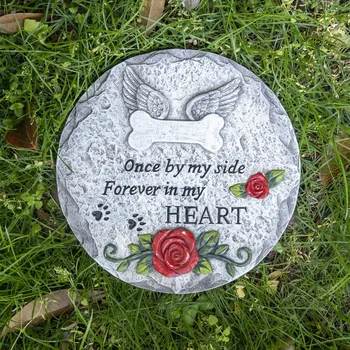 Pet Memorial Stone for Loss Dog or Cat, Dog Passing Away Bereavement Sympathy Gifts, Pet Grave Markers with Paw 2