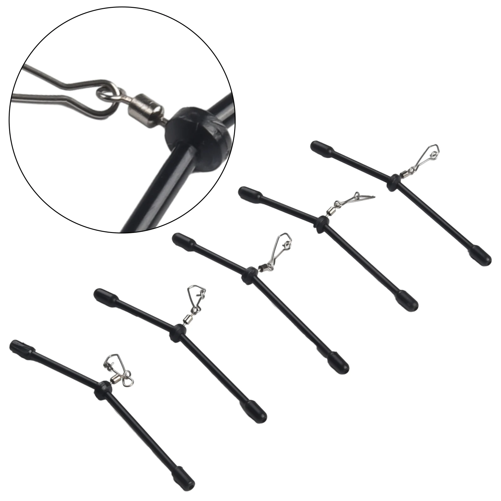 

5Pcs Fishing Anti-Tangle Feeder /Boom Spacer With Snaps /Balance Connector Tackle For Light Trolling/ Boat General Sea Fishing