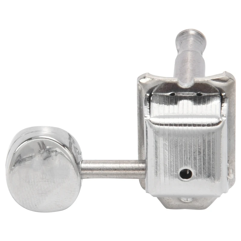 Musiclily Pro 6 In Linea Meccaniche Per Chitarra Elettrica Stratocaster Telecaster, Kidney Button Cromato - Foto 5