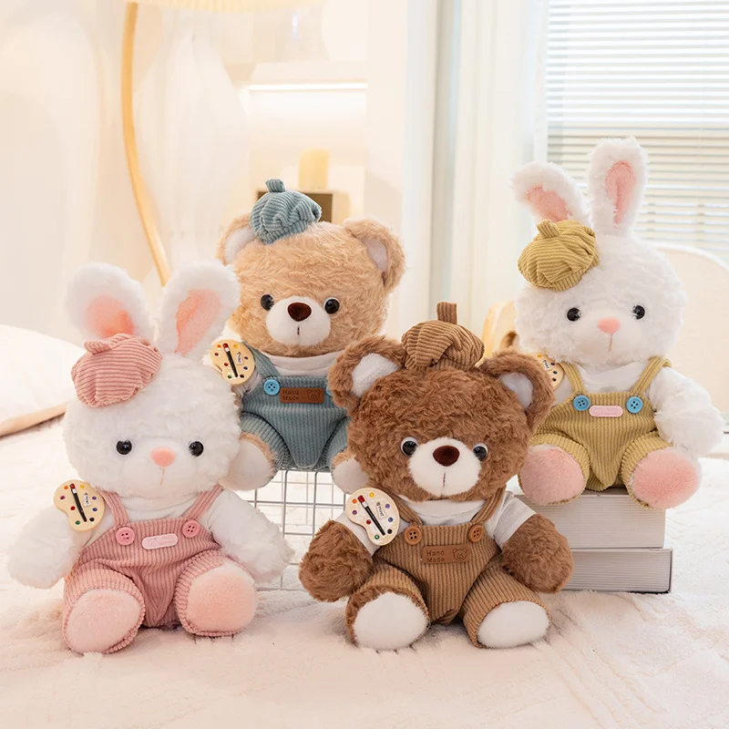 Wholesale Adorable Super Soft Sleeping Bear Doll Pillow Plush Toy Creative Display Stuffed Animal For Girls Birthday Gift
