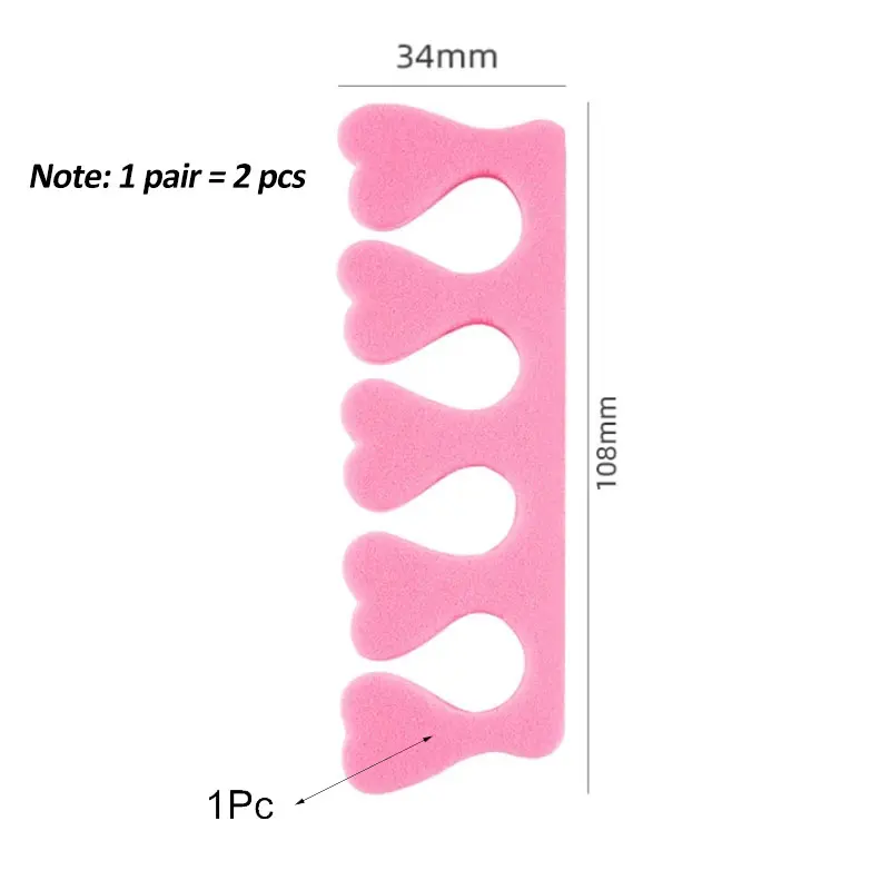 Nail Art Tools Toe Separators Soft Nail Art Toe Separators Fingers Foots Sponge UV Gel Polish Beauty Tools Manicure Pedicure 50/100/200Pcs