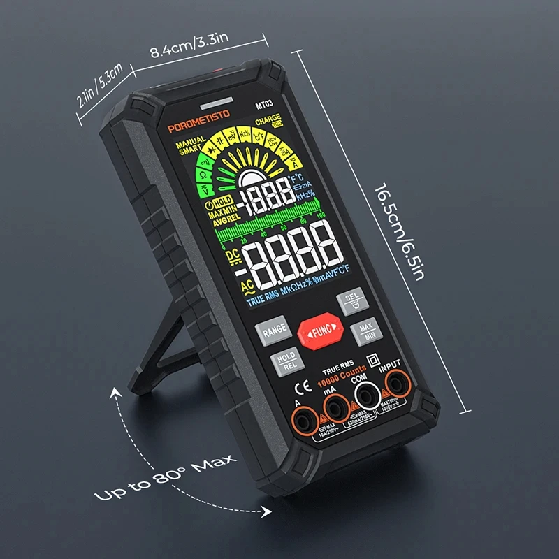 MT03 10000 Counts Smart Rechargeable Multimeter Auto Range Ture RMS 1000V 10A Tester Ohm Hz Capacitance NCV Digital Multimeter 3