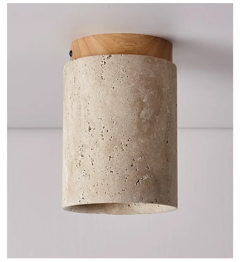 Japanese Style LED Ceiling Downlight Surface Mounted Wood Image 9