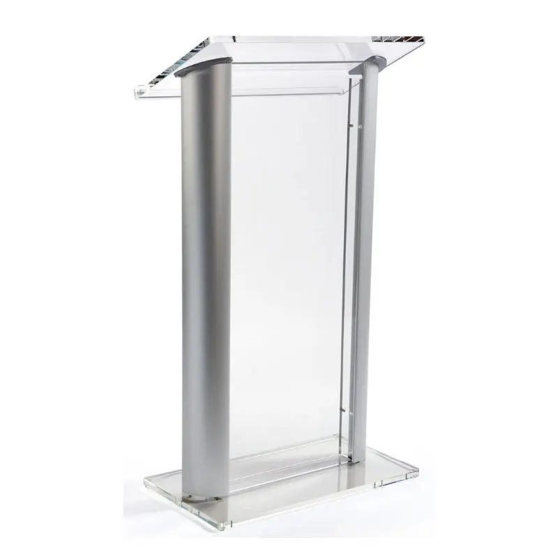 Aluminum alloy + acrylic splicing podium plexiglass oath platform wedding host podium auditorium speech teacher