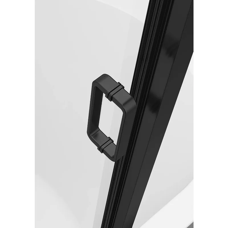 Framed Tub Shower Door, Single Sliding Shower Door with Handle, Tub Shower Door with Tempered Glass, Tub Glass Shower Door 2
