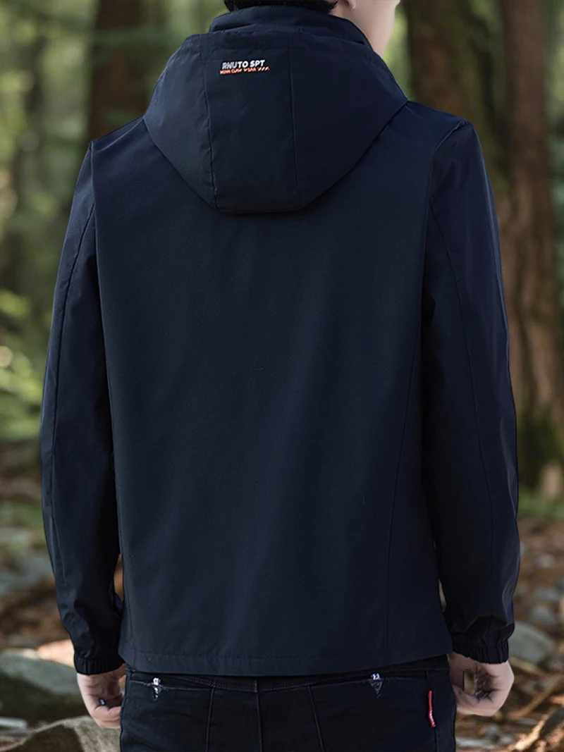 Men's Jackets Outdoor Waterproof Softshell Jacket Hood Men Hiking Camping Outerwear Lightweight Coats Spring and Autumn Hiking Jackets Waterproof Hiking Jackets Waterproof Jacket Waterproof Coats Softshell Jackets