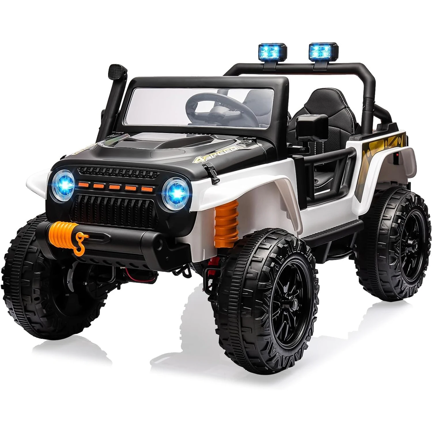 24V 2-Seater Kids Ride-On Electric Truck – 4WD Battery Powered Toy Vehicle with Remote Control, Suspension System & Off-Road Wheels 1