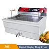 220V 30L Commercial Electric Fryer Potato Tower Machine French Fries Fritters Deep Fryer Frying Machine With Oil Drain Faucet 2