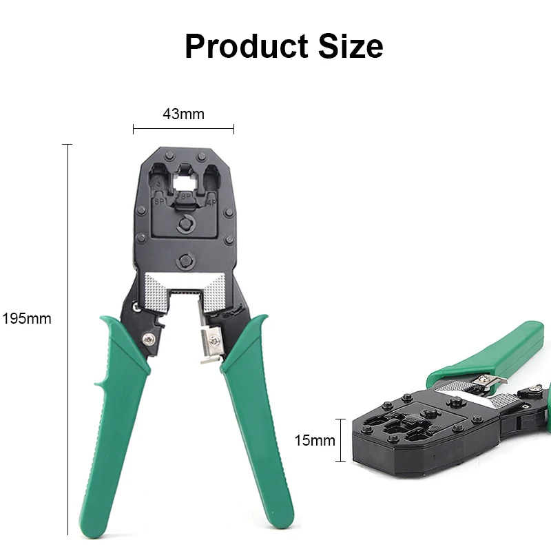 Decapagem de Crimpagem Alicerce com Profissional Lan Network Cabo Tester Clamp Alicerce Cat6 Conector Rj45 Rj11 Rj12 Utp - Imagem 4